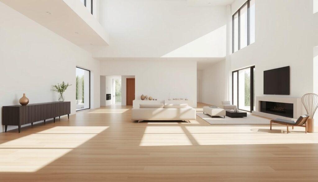 a sleek and minimalist villa interior with a focus on clean lines and neutral palettes. the flooring is a smooth, light-colored wood, creating a cohesive and calming foundation for the space. the room is flooded with natural light from large windows, casting a warm glow and highlighting the simplicity of the design. the furniture is sparse but intentional, with modern and streamlined pieces that complement the architectural elements. the overall atmosphere is one of serenity and sophistication, reflecting the "neutral palettes and clean lines" theme of the article. a sleek and minimalist villa interior with a focus on clean lines and neutral palettes. the flooring is a smooth, light-colored wood, creating a cohesive and calming foundation for the space. the room is flooded with natural light from large windows, casting a warm glow and highlighting the simplicity of the design. the furniture is sparse but intentional, with modern and streamlined pieces that complement the architectural elements. the overall atmosphere is one of serenity and sophistication, reflecting the "neutral palettes and clean lines" theme of the article.
